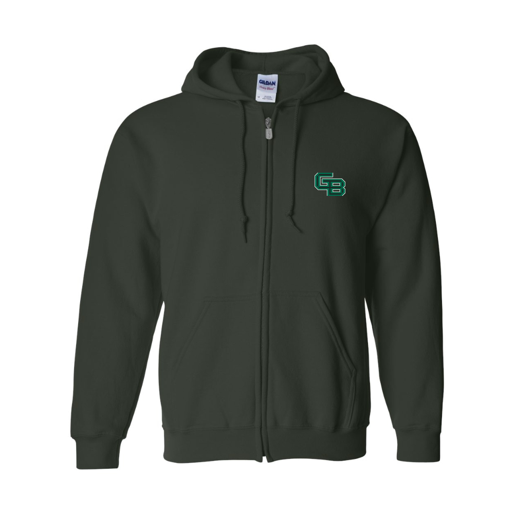 Men's Wisconsin Green Bay Phoenix JERZEES NuBlend Full-Zip Hooded Sweatshirt